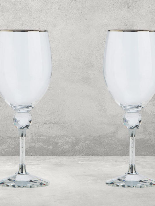 Σετ Pahare de Vin pentru Nuntă din Cristal Auriu 2buc