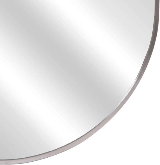 Freebox Wandspiegel Oval mit Silber Metallisch Rahmen 79x59cm 1Stück