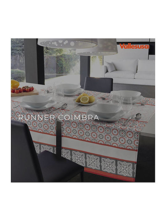 Vallesusa Casa Tischtuch Orange - Grey 150x180cm
