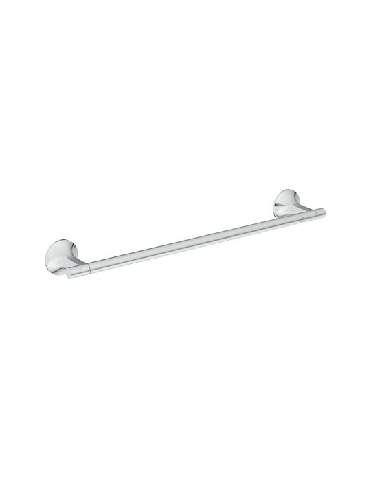 Ideal Standard Single Wall-Mounted Bathroom Rail with Screws Silver