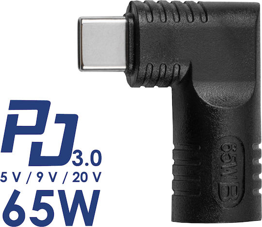 Адаптер За Лаптоп Ak-nd-d09 5.5 X 3.0 Мм + Пин Usb-c