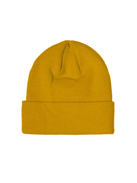 Unisex Beanie Strickmütze in Gelb Farbe