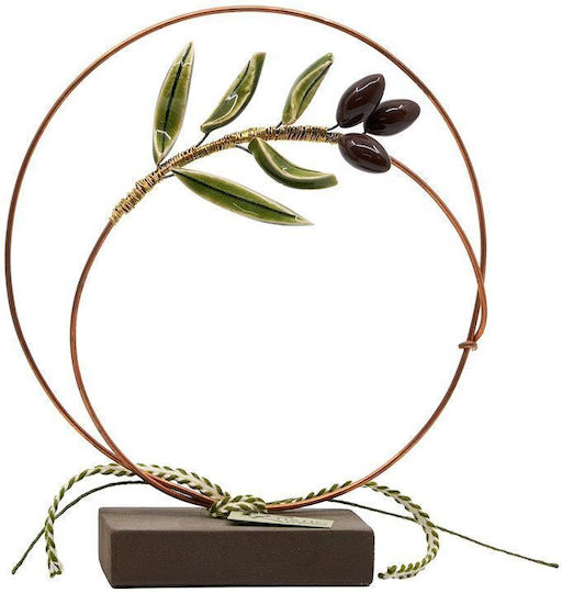 Rozos Ceramics Διακοσμητικό Στεφάνι από Κεραμικό Υλικό 7x16cm