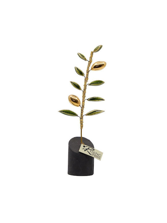 Rozos Ceramics Διακοσμητική Ελιά από Κεραμικό Υλικό 3.5x15cm