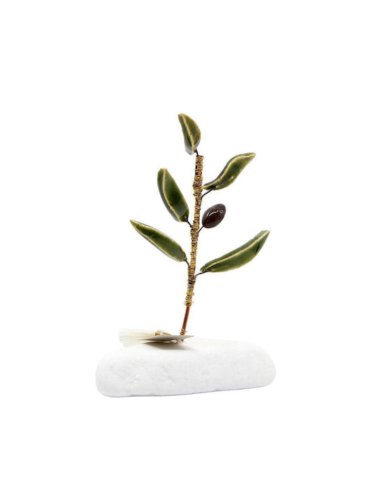 Rozos Ceramics Διακοσμητική Ελιά από Κεραμικό Υλικό 6x12cm