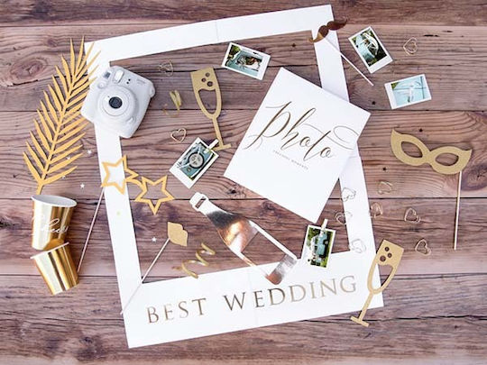 Σετ Photo Booth Γάμο "best Wedding"