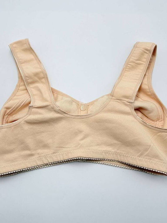 Beige Bra Without Padding And Without Underwire