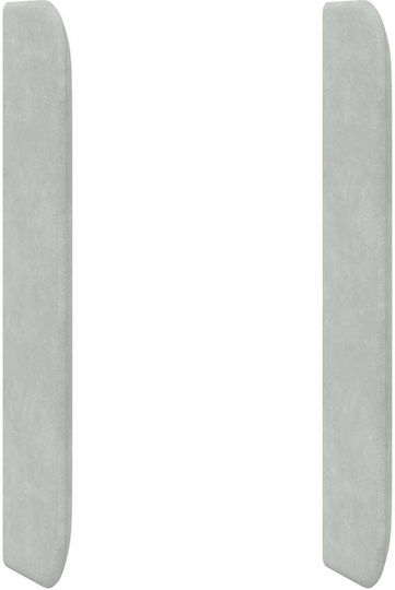 vidaXL Stoff-Kopfstütze für Betten Grau 80cm