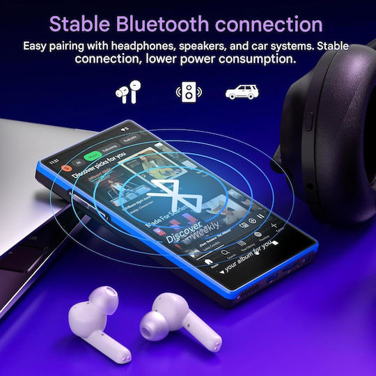 Mp3 Player Android 160gb 32gb + 128gb Ecran Hd 5 Inch Android 13 4gb Ram Octa-core Bluetooth 5.0 Wifi Dual Band Radio Fm Mod Copii Compatibil Spotify Amazon Music Deezer Audible Baterie 2500mah