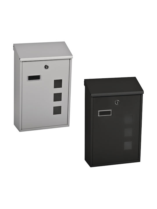 FFG Außenbereich Briefkasten Metallisch in Silber Farbe 40x25.3x11cm