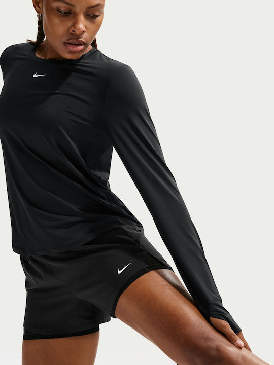 2-в-1 Дамски Спортен Шорт Dri-Fit Черен / Бял