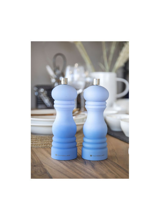 Kitchen Craft Capstan Manual Set Spice Mills made of Wood Blue 17cm 1pcs