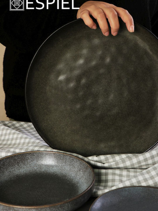 Espiel Etna Placă Adâncă Ceramică Verde cu Diametru 21cm 4 Bucăți