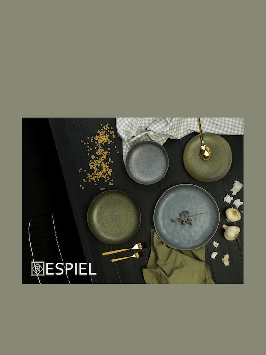 Espiel Etna Placă Adâncă Ceramică Verde cu Diametru 21cm 4 Bucăți
