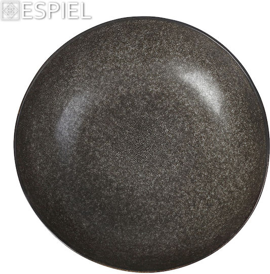 Espiel Etna Serving Plate Deep Ceramic Green with Diameter 21cm 4 Pieces