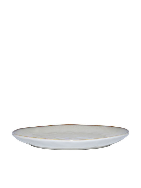 Estia Vignette Steingut Servierplatte Untiefe Keramik Grau Mit Durchmesser 21cm 6Stücke