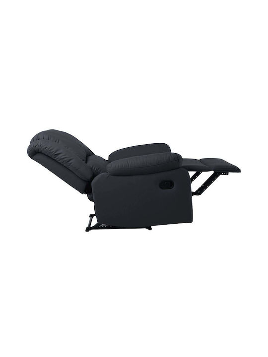 Relax Ohrensessel aus Kunstleder Black 84x91x102cm