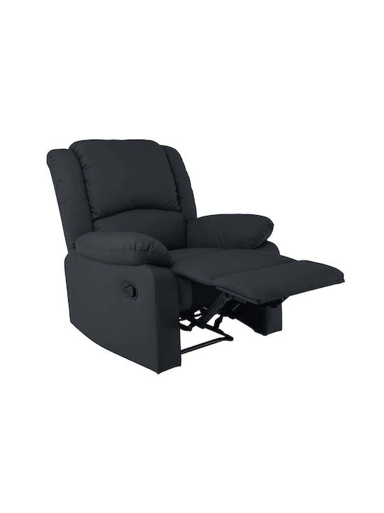 Relax Ohrensessel aus Kunstleder Black 84x91x102cm