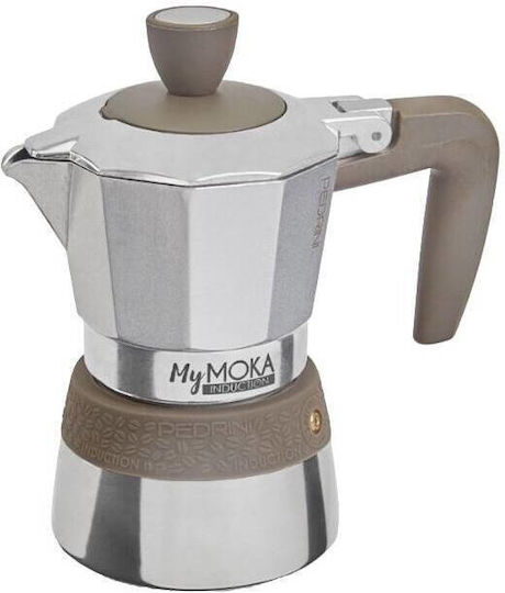 Pedrini Mymoka Induction Stovetop Espresso Pot 3 Cups Blue