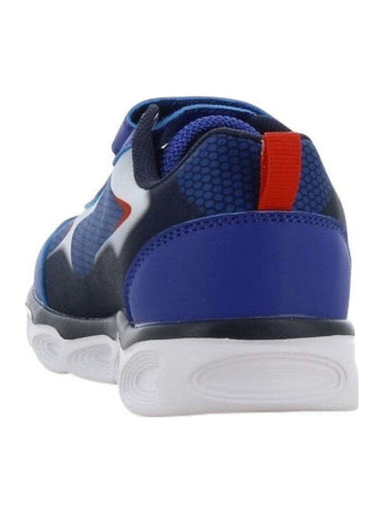Kids Sneakers Anatomic with Hoop & Loop Closure & Lights Blue