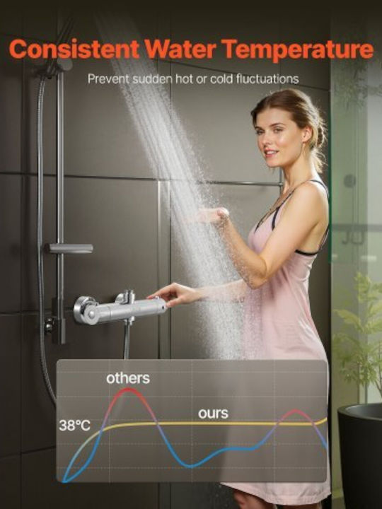 Vevor Mixing Shower Shower Faucet Thermostatic