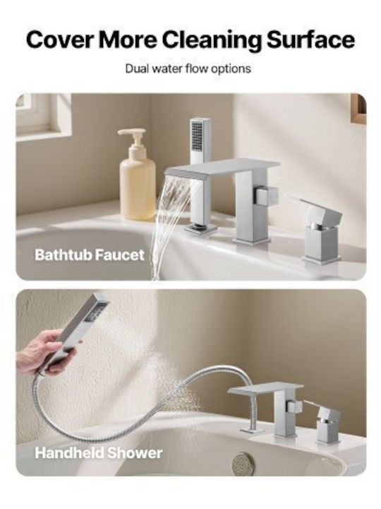 Vevor Mixing Bathtub Shower Faucet Gray
