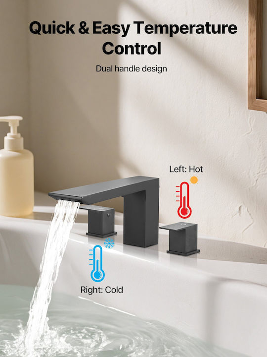 Vevor Mixing Bathtub Shower Faucet Black