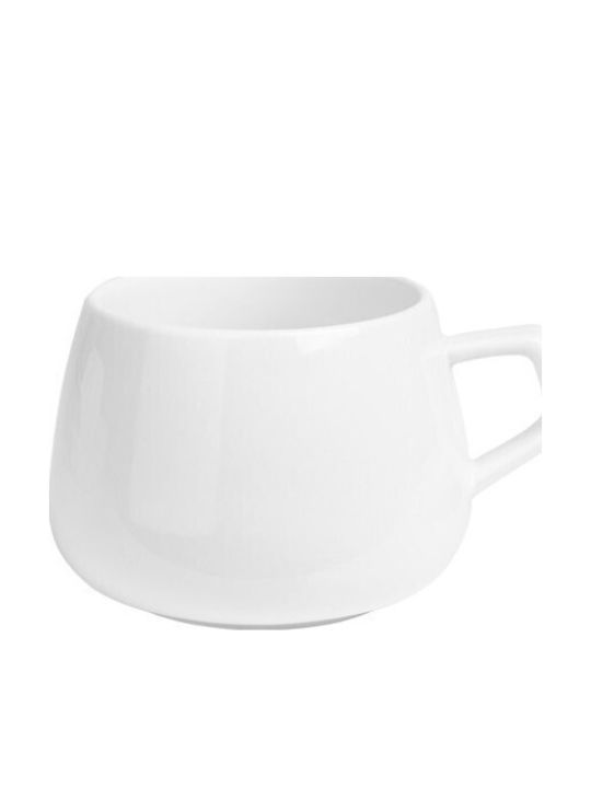 Espiel Set Cappuccino Cups Porcelain White 220ml 6 Pieces
