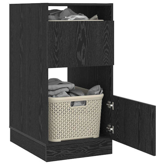 vidaXL Cabinet de baie Mobilier pentru baie L50xA68xÎ102cm Negru