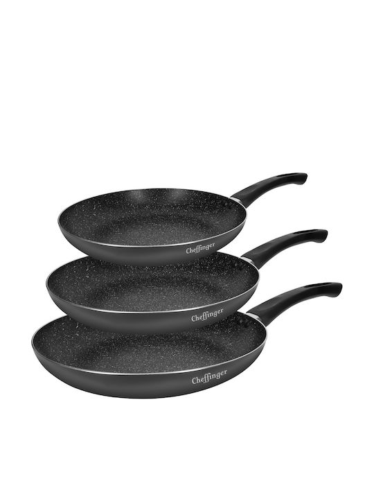 Cheffinger Сет Тигани с Незалепващо Покритие 3 Части