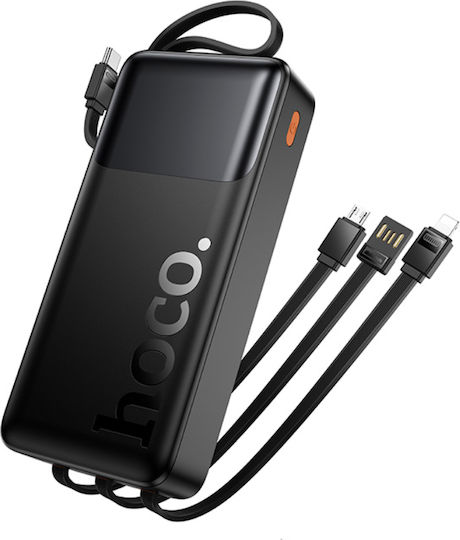 Hoco J156A Power Bank 20000mAh με Θύρα USB-A και Θύρα USB-C Power Delivery Μαύρο
