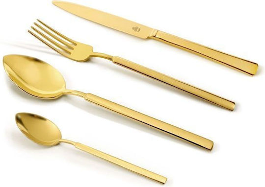 Herdmar Set de Tacâmuri Auriu 72buc cu Set de tacâmuri