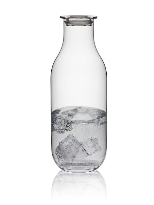 Rona Glas Wasserflasche mit Schraubdeckel Transparent 1200ml