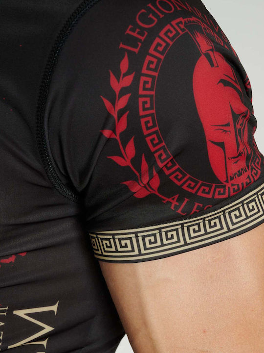 Leone 1947 Men's Short Sleeve Martial Arts Shirt AB949 for Jiu-Jitsu Black