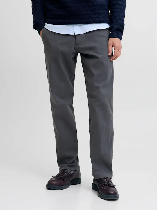 Herrenhosen Chino Elastisch in Entspannt Passform Woodland Grau