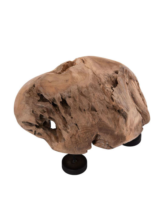 Freebox Candle Holder Wooden in Black Color 30x30x7cm 1pcs