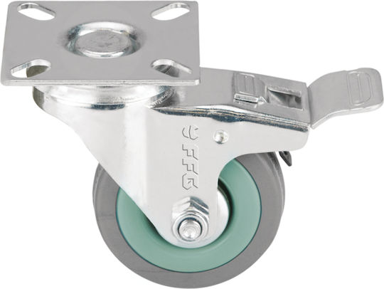 FFG Furniture Wheel made of Metal in Gray Color 5x5cm
