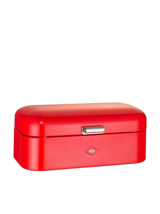 Wesco Bread Box with Lid Metallic Red 17x22x42cm