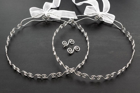 Hochzeitskronen Spiralen Handgefertigt Silber 925