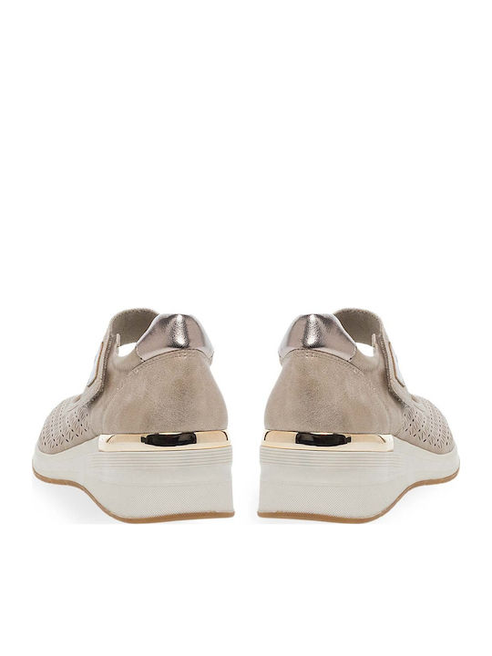 Women's Ballerina Shoes with Strap Gold