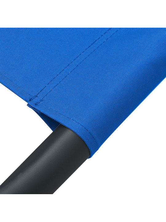Liegestuhl-Bett Doppel Aluminium mit Textilene-Stoff Blue 200x173x45cm.