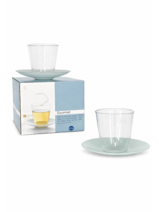 keleman Keleman Set Glas Tassen Kaffee Braune 200ml 2 Stück
