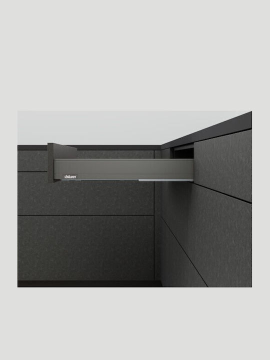 Blum Rectangular Metal Drawer Anthracite 50x7cm 104-770N500Gray