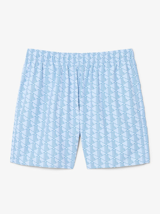 Men's Swim Shorts Sky Blue with Patterns
