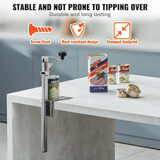 Vevor Countertop Can Opener Metallic