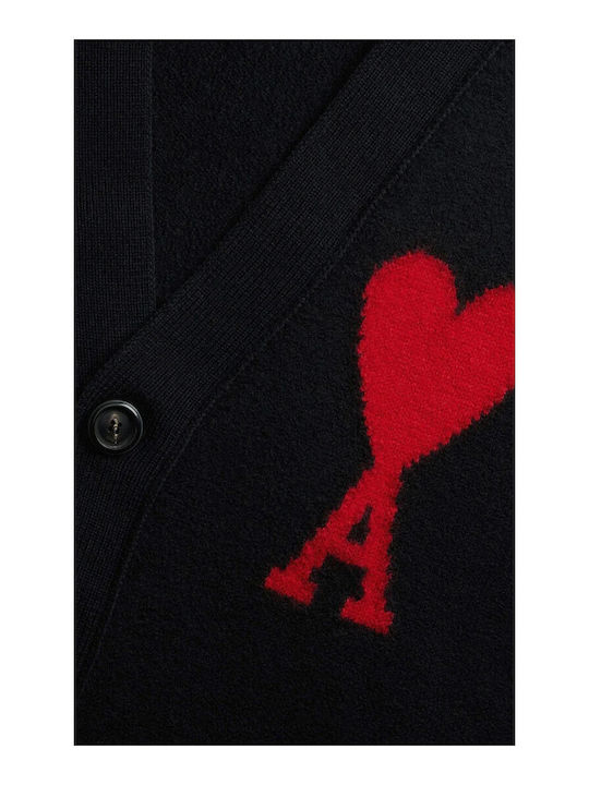 Men's Knitted Jacket Blackred