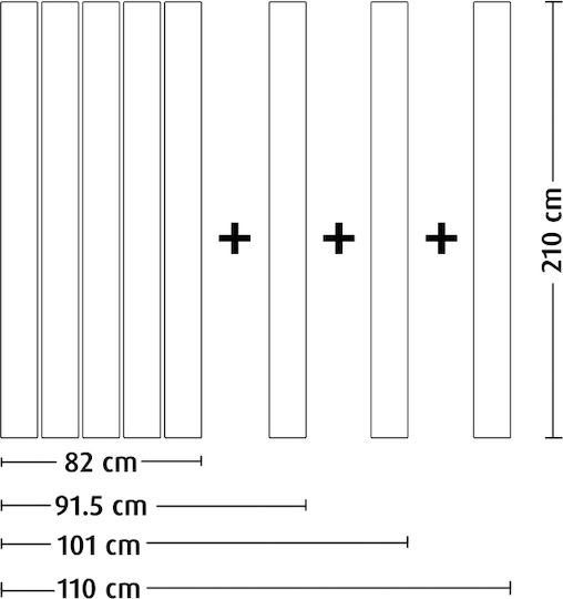 Innentür Klappbar PVC Melody FDM014 82x210cm