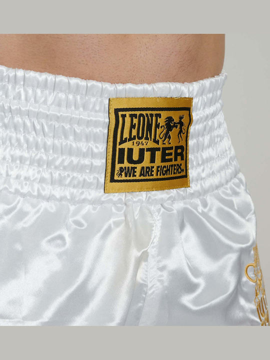 Σορτσάκι Kick Boxing Muay Thai Leone X Iuter Combat Shorts Λευκό