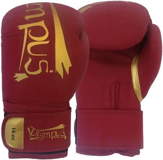 Olympus Sport Boxing Gloves from Synthetic Leather for Competition Green