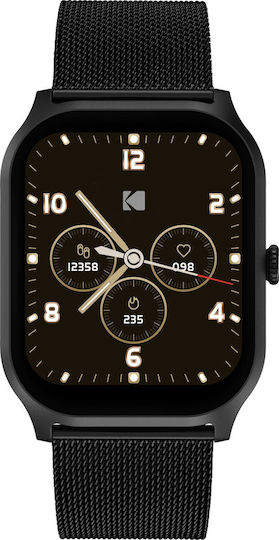 Kodak SW-7225 Smartwatch mit Herzfrequenzsensoren Schwarz
